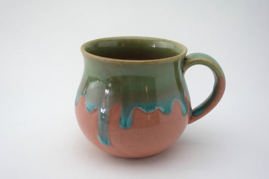 Folk Design 白釉流しピンク アロママグ