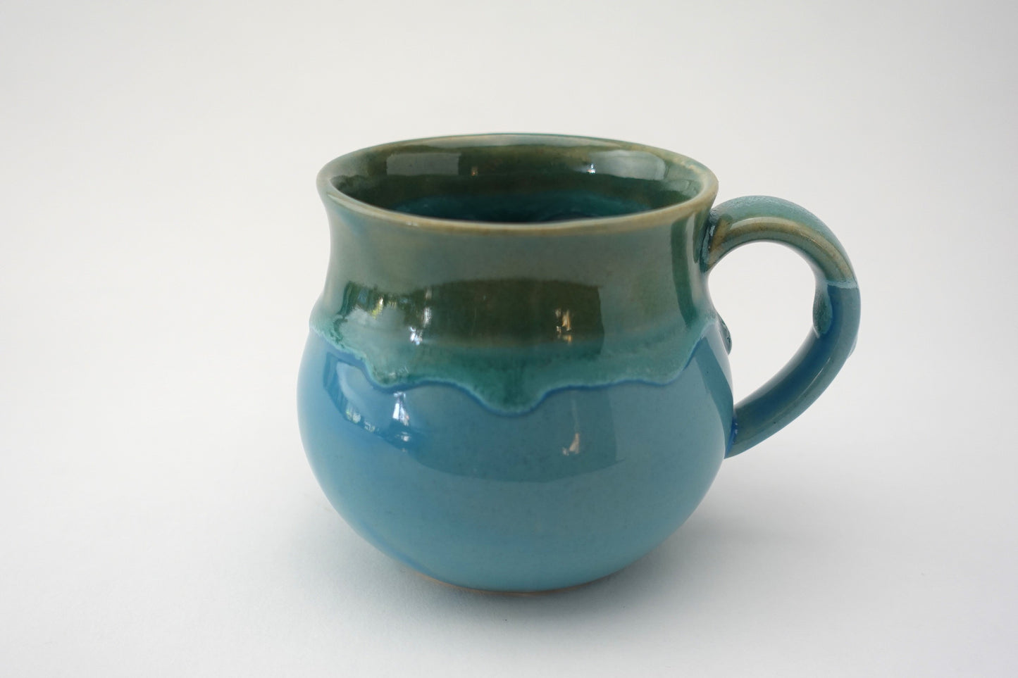 Folk Design 白釉流しブルー アロママグ