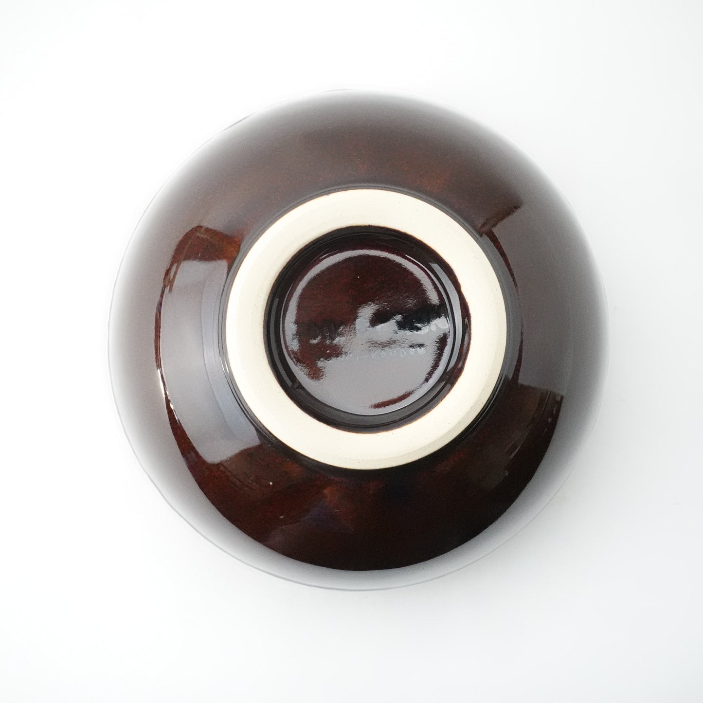 白唐津流し(茶) 丸抹茶碗 波佐見焼 陶器 ボウル カフェオレボウル