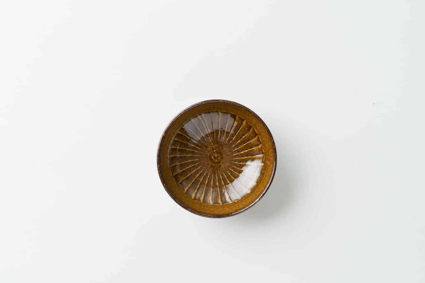 FD飴釉打ち刷毛 丸平鉢