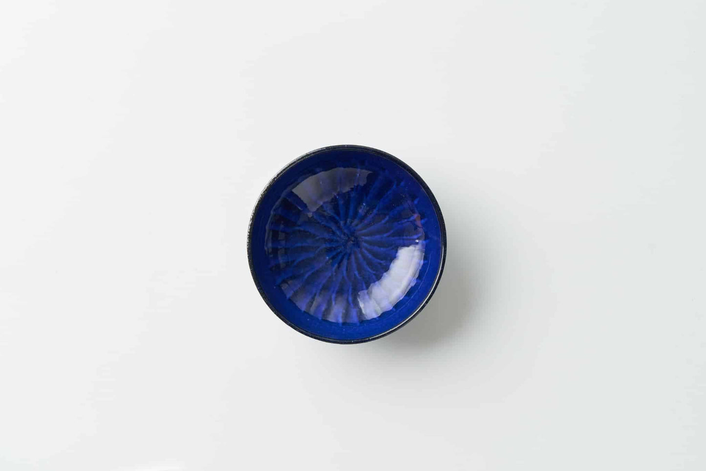 FD青釉打ち刷毛 丸平鉢