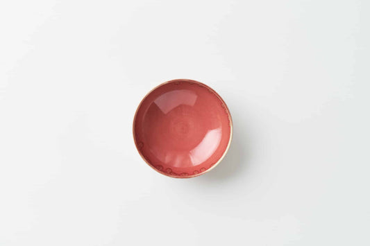 渕釉流し 丸平鉢