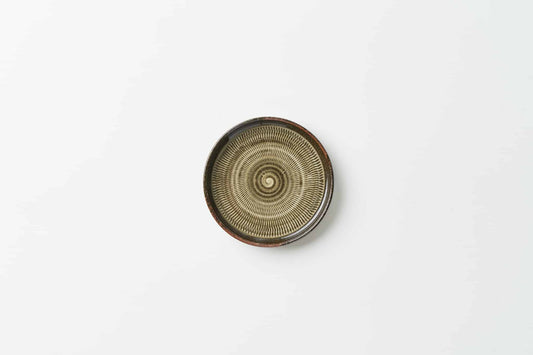 FD黄釉飛びカンナ 珈琲カップソーサー