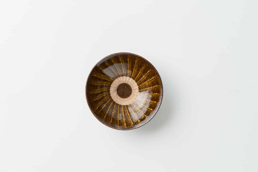 FD飴釉打ち刷毛 目剥ぎ五五平鉢