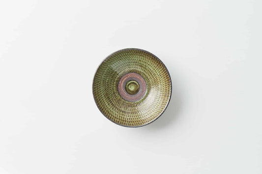 荒土織部飛び鉋 平碗