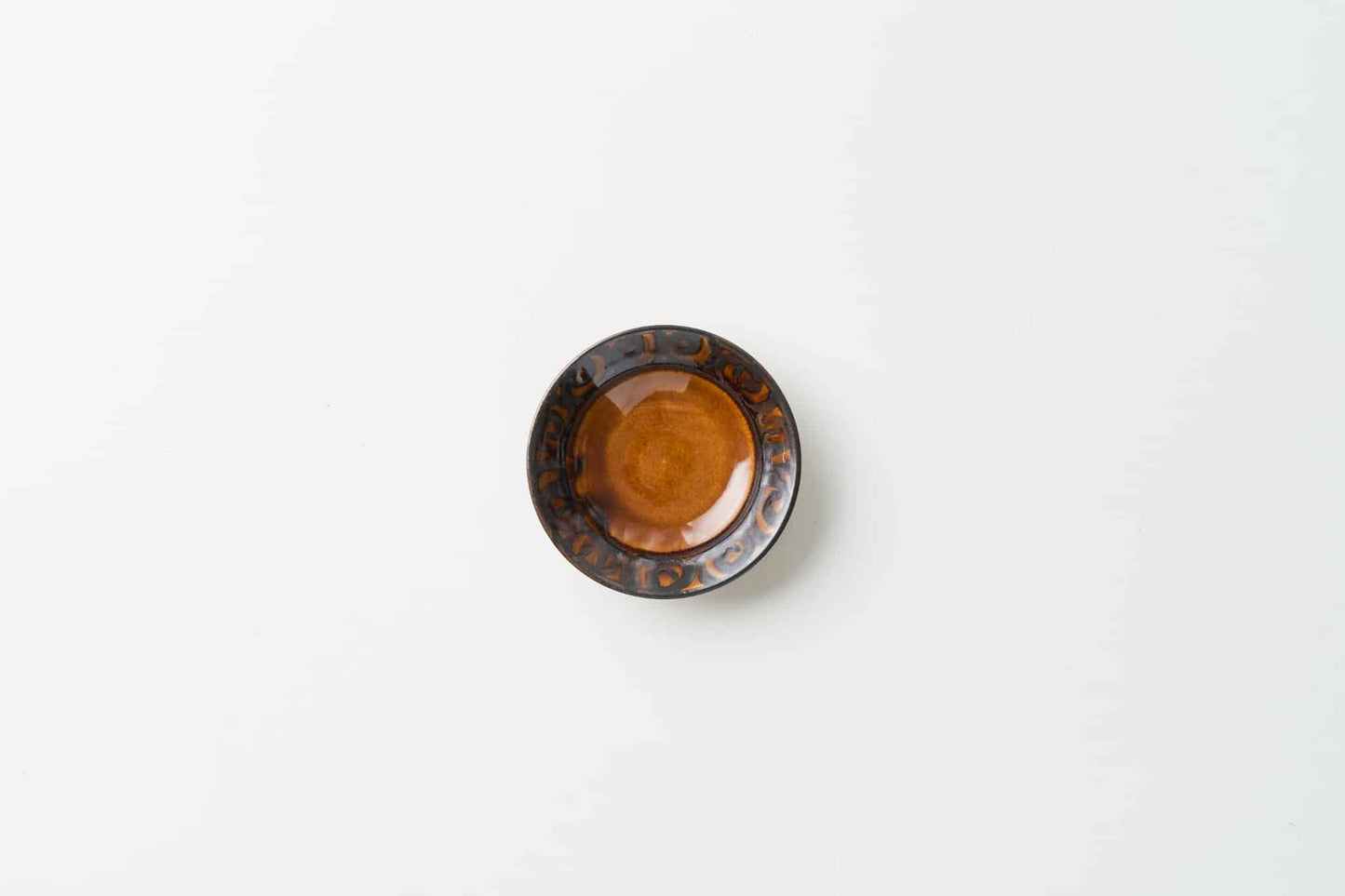 FD丸紋飴釉 仙茶碗&茶托