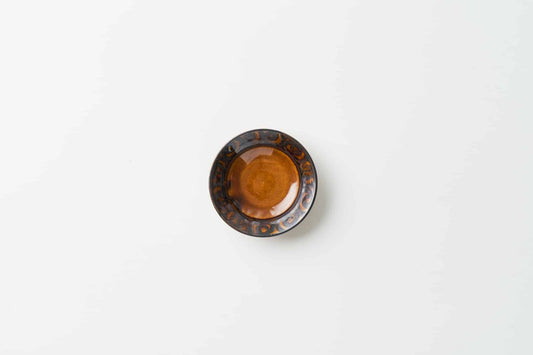 FD丸紋飴釉 仙茶碗&茶托