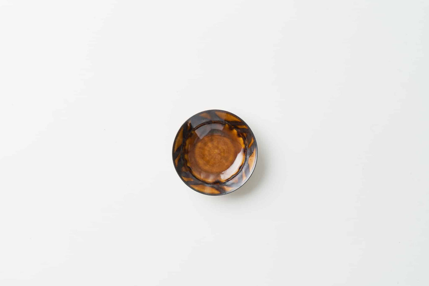 FD矢羽飴釉 仙茶碗&茶托