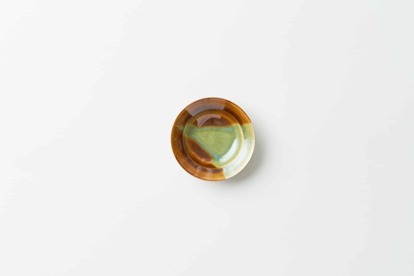 FD掛分織部飴釉 仙茶碗&茶托