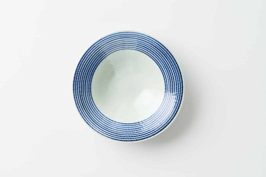 藍駒 三つ足大鉢