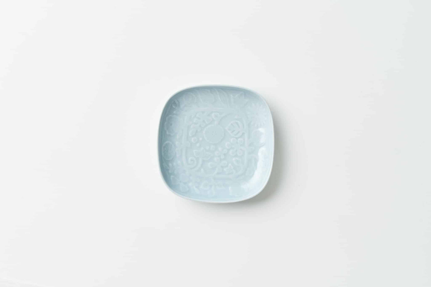 フラワーパレードレリーフ 取皿グレー