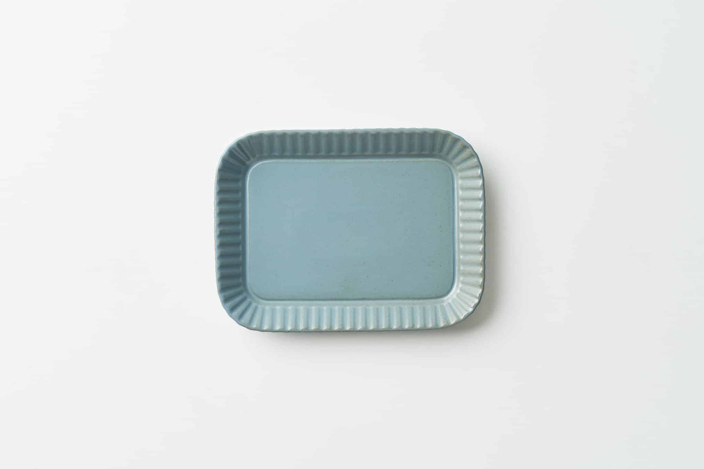 プリーツ 焼皿ブルー