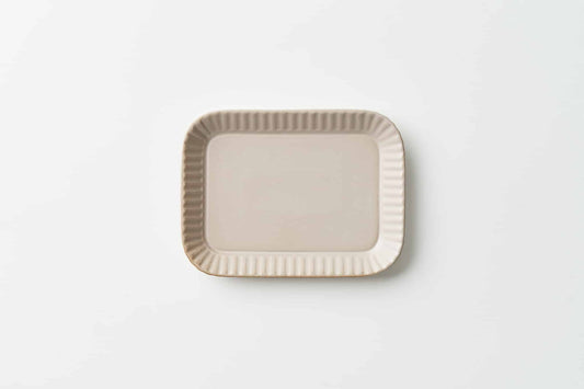 プリーツ 焼皿ピンク