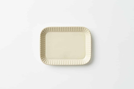 プリーツ 焼皿イエロー