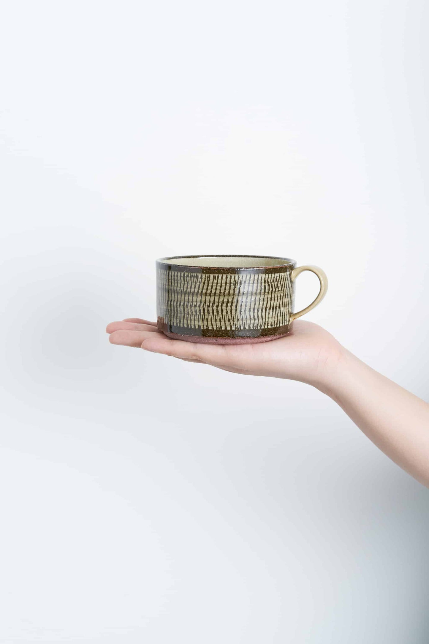 FD黄釉飛びカンナ スープマグ