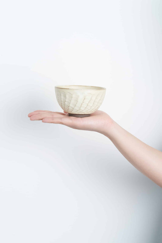 ねじりそぎ 飯碗 大 白