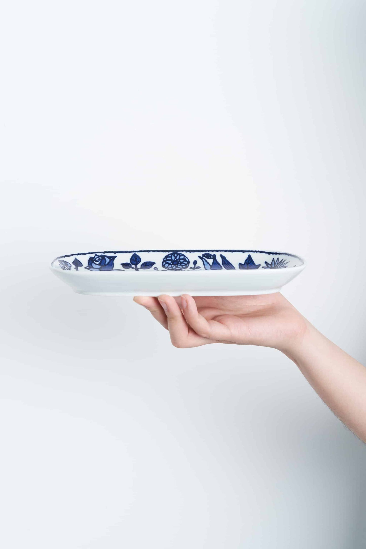 フラワーパレード 長皿白