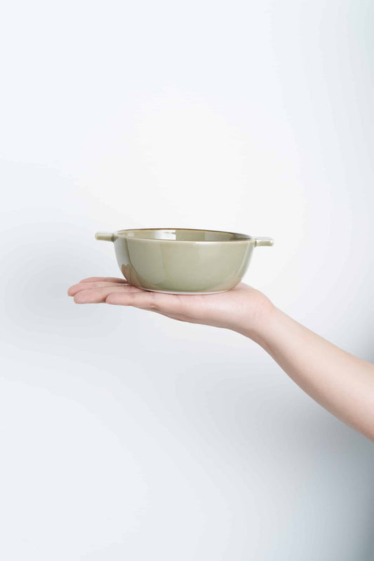 グラタン鉢 麦飯釉