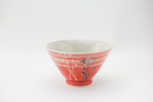 朱巻小花 ふわり 反飯碗 小