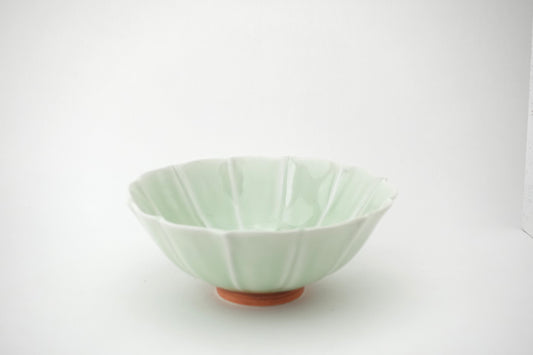 洸琳窯 ヒワビードロ・花紋鉢(タマリ)