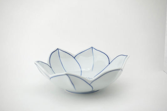 洸琳窯 花紋(青)鉄仙花型小鉢