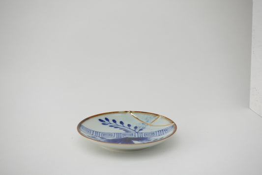 金線古染萩 小皿