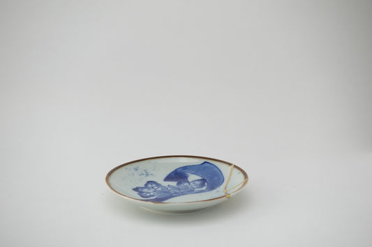 金線古染花帯 小皿