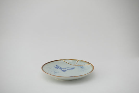 金線古染兎 小皿
