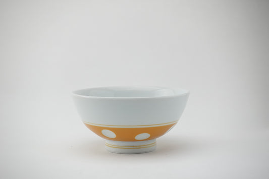 吉田水玉 飯碗 オレンジ