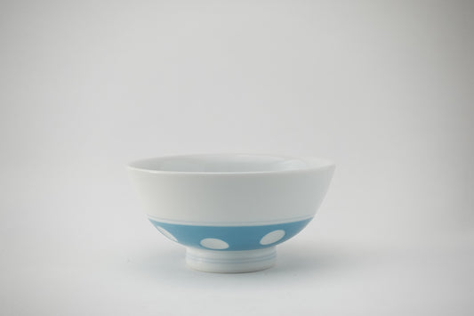 吉田水玉 飯碗 水色