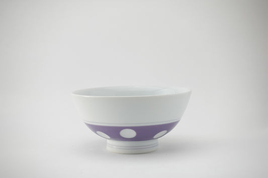 吉田水玉 飯碗 パープル