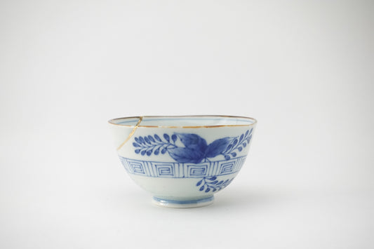 金線古染萩 飯碗