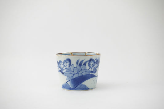 金線古染花帯 蕎麦猪口