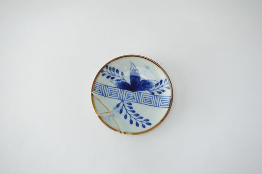 金線古染萩 小皿