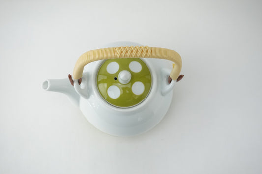 吉田水玉 丸土瓶 グリーン