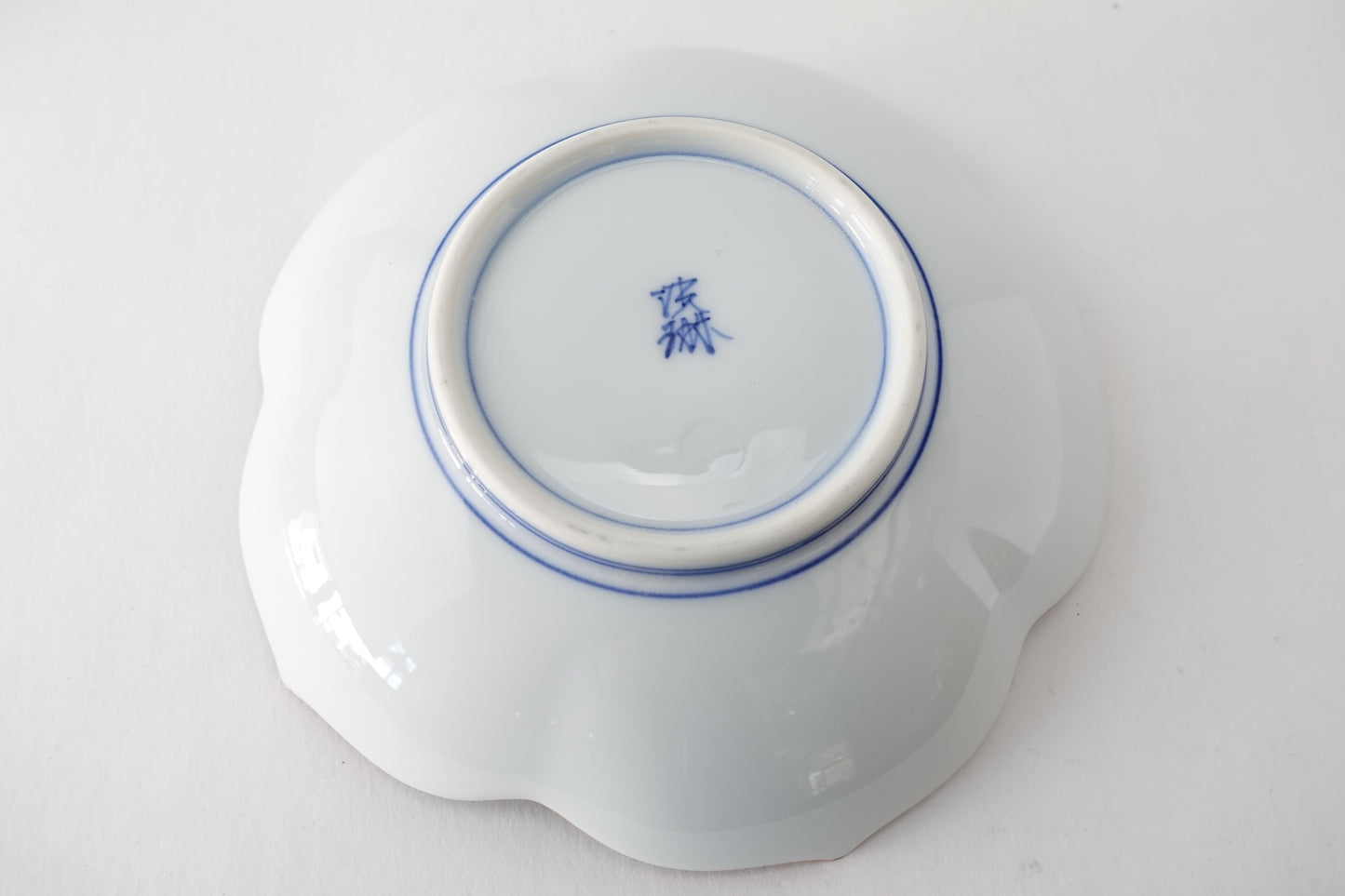 洸琳窯 桔梗絵(青)桔梗型皿