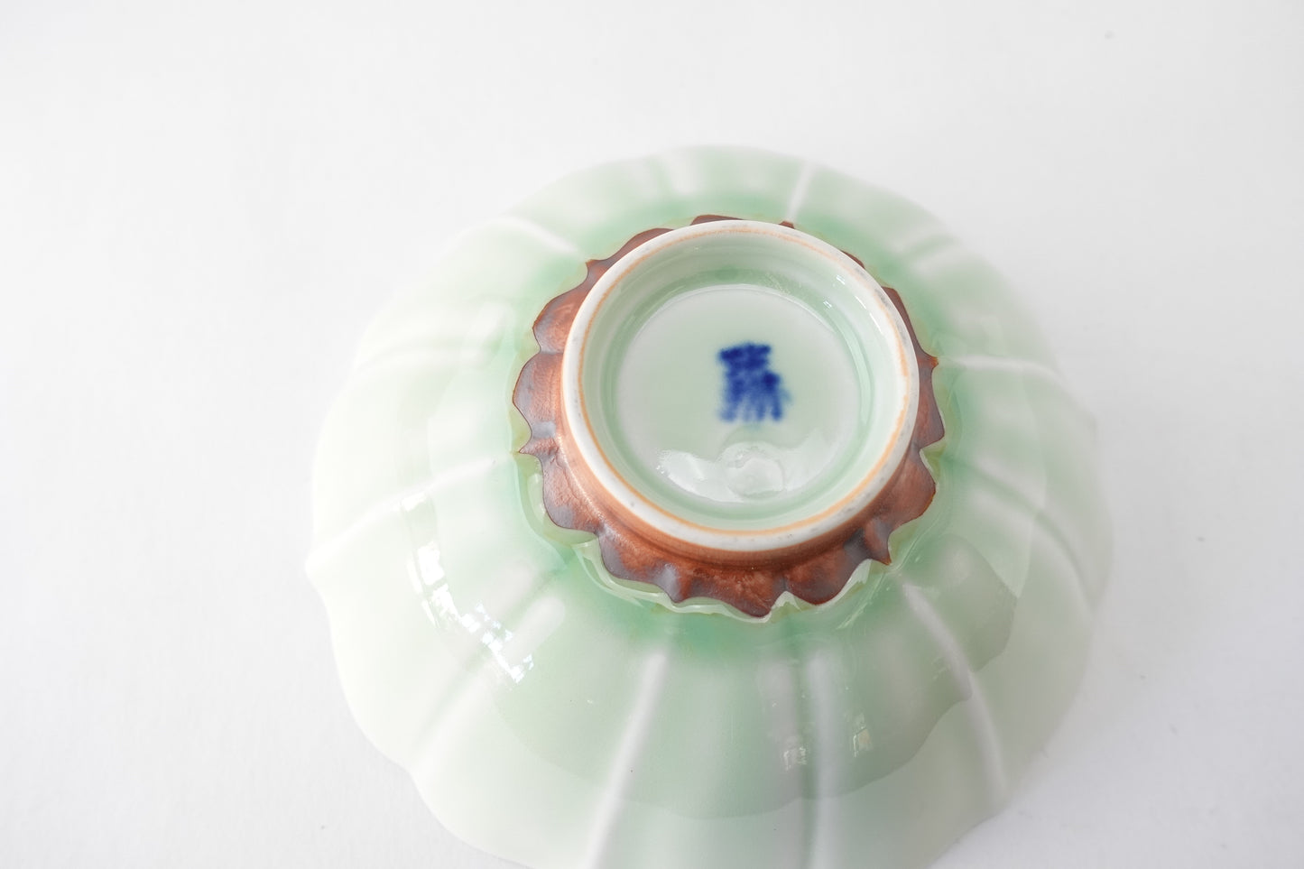 洸琳窯 ヒワビードロ・花紋鉢(タマリ)