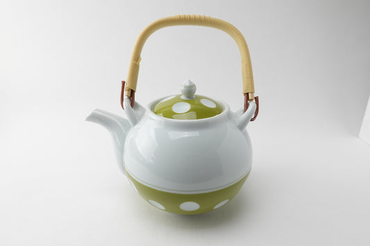 吉田水玉 丸土瓶 グリーン