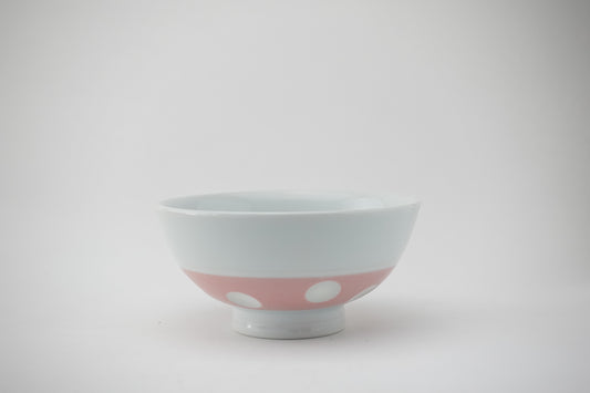 吉田水玉 飯碗 ピンク