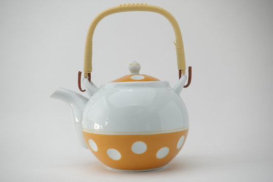 吉田水玉 丸土瓶 オレンジ