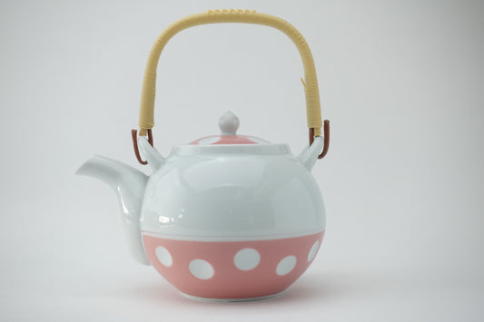 吉田水玉 丸土瓶 ピンク